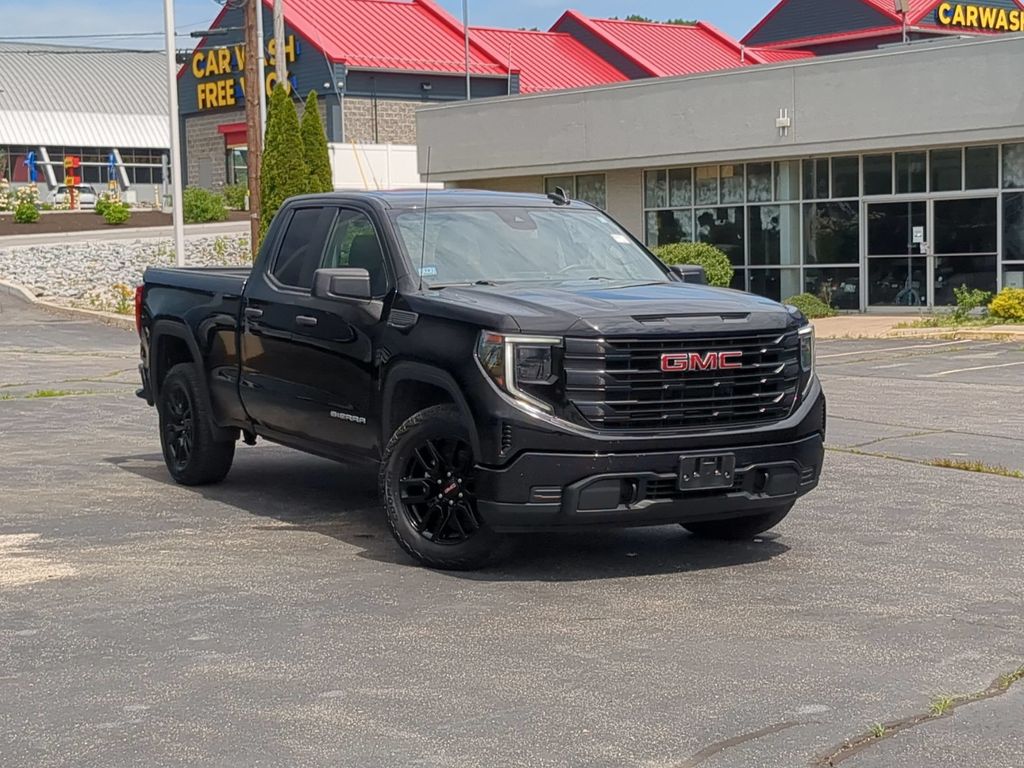 Onyx Black 2023 GMC Sierra 1500 Pro Double Cab 4WD Pickup Truck Four-Wheel Drive 8-Speed Automatic