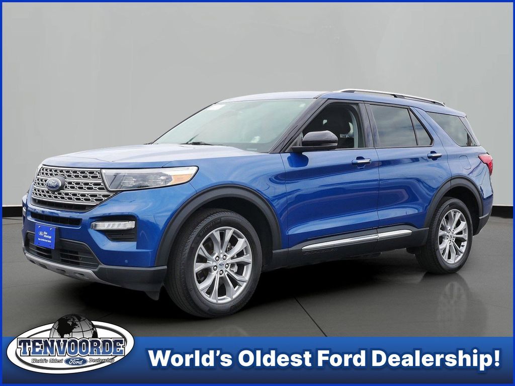 Blue Metallic 2023 Ford Explorer Limited AWD SUV / Crossover All-Wheel Drive Automatic