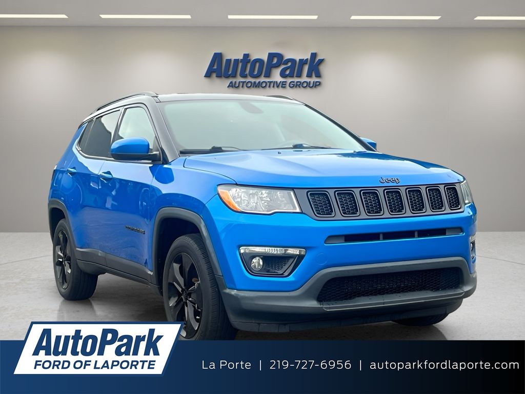 Laser Blue Pearlcoat 2021 Jeep Compass SUV / Crossover Four-Wheel Drive 9-Speed Automatic