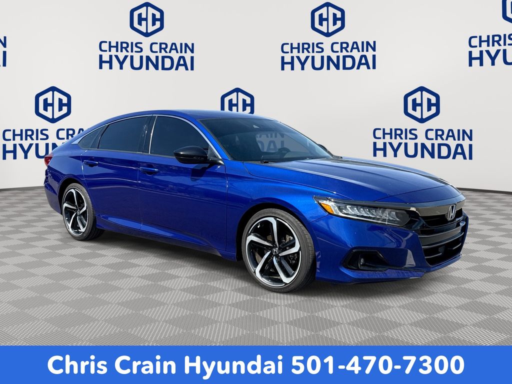 Blue 2022 Honda Accord Sport FWD Sedan Front-Wheel Drive Continuously Variable Transmission