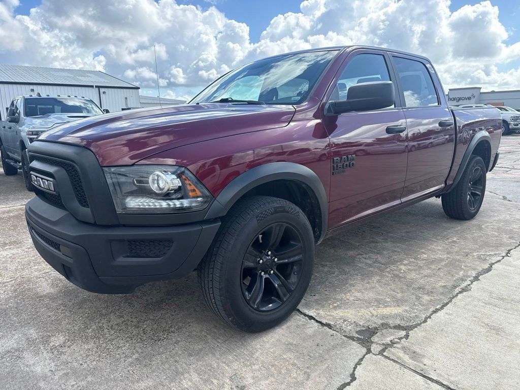 Delmonico Red Pearlcoat 2024 RAM 1500 Classic Warlock Crew Cab 4WD Pickup Truck Four-Wheel Drive 8-Speed Automatic