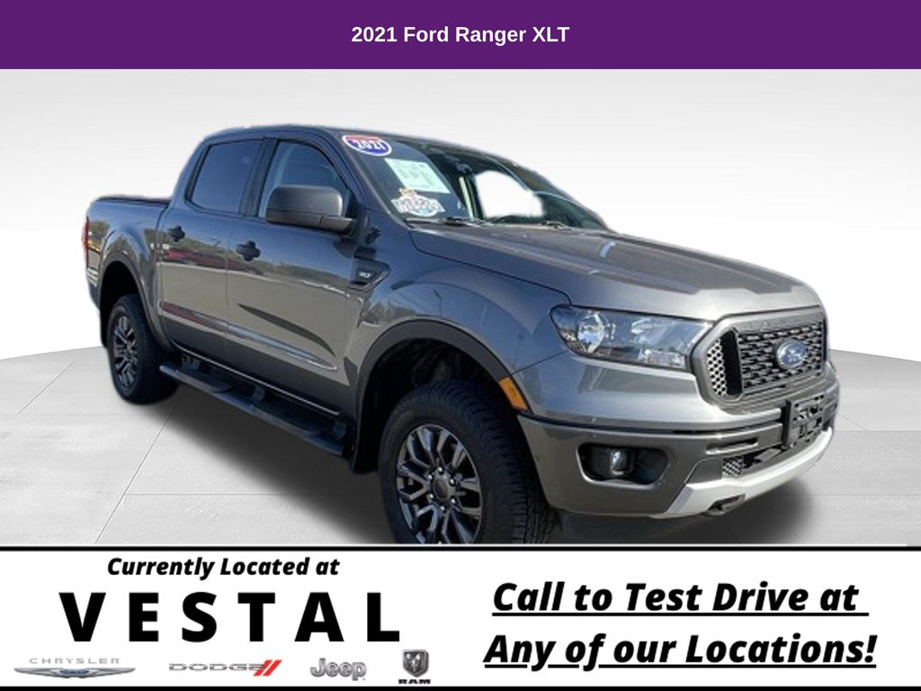 Gray Metallic 2021 Ford Ranger Pickup Truck Four-Wheel Drive Automatic