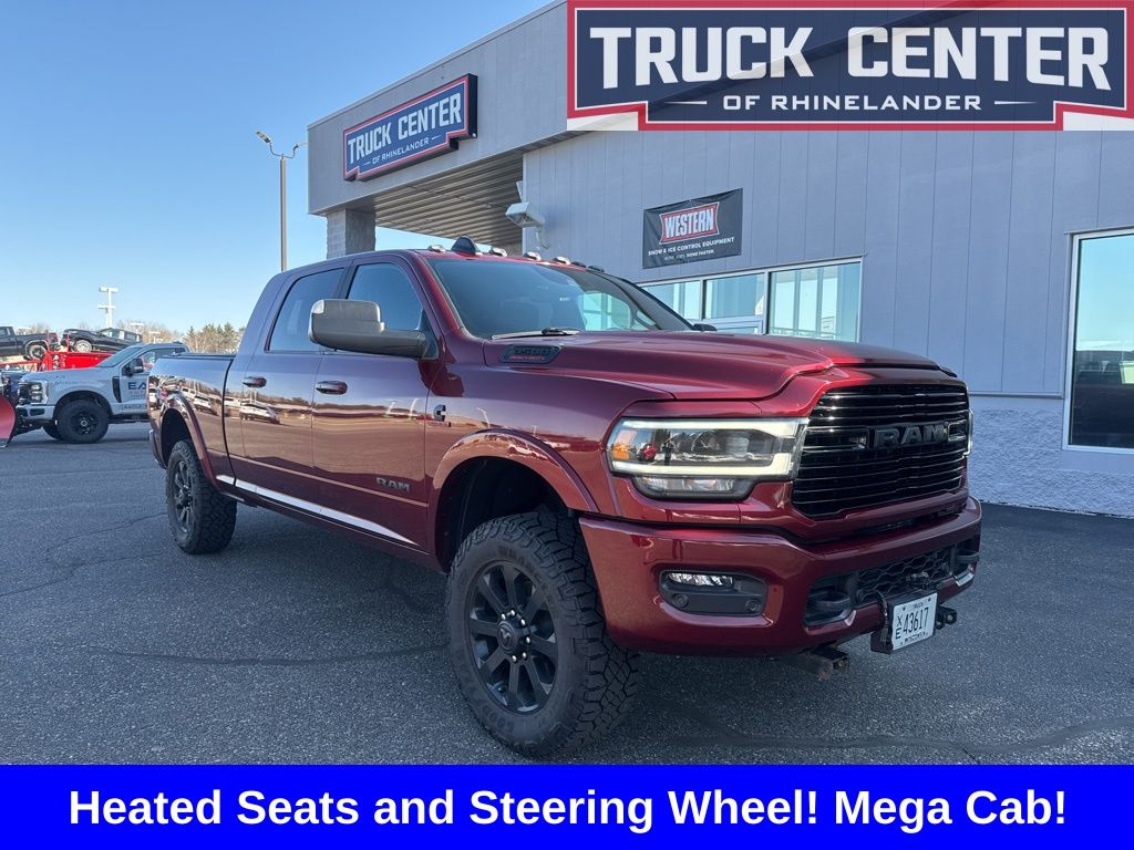 Delmonico Red Pearlcoat 2022 RAM 3500 Laramie Mega Cab 4WD Pickup Truck Four-Wheel Drive 6-Speed Automatic