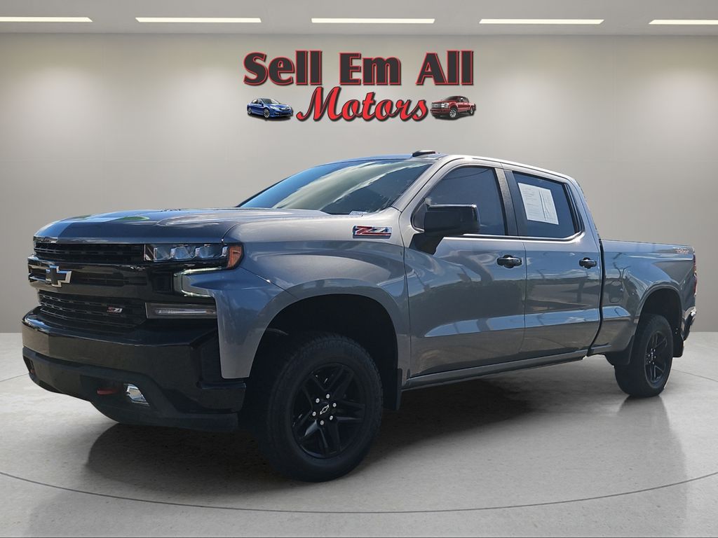 Gray (Steel Metallic) 2021 Chevrolet Silverado 1500 Pickup Truck Four-Wheel Drive Automatic