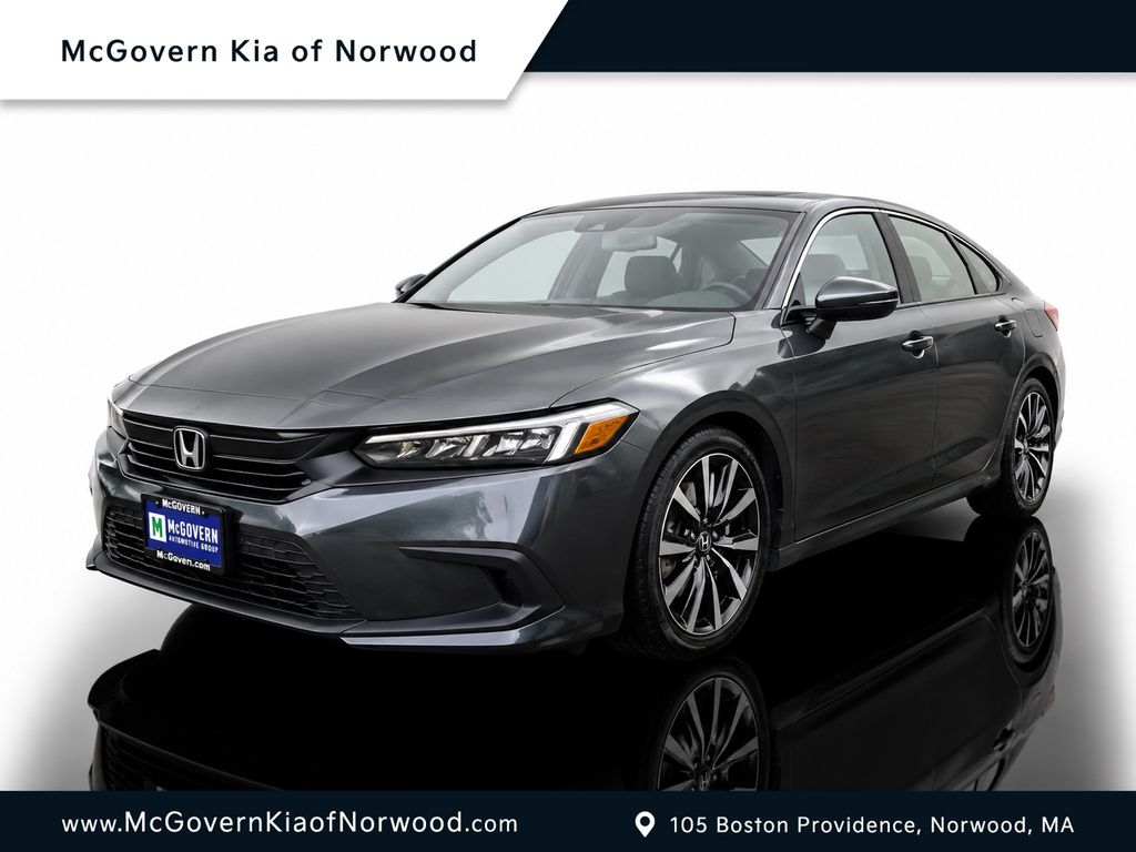 Gray 2024 Honda Civic Sedan Front-Wheel Drive Continuously Variable Transmission