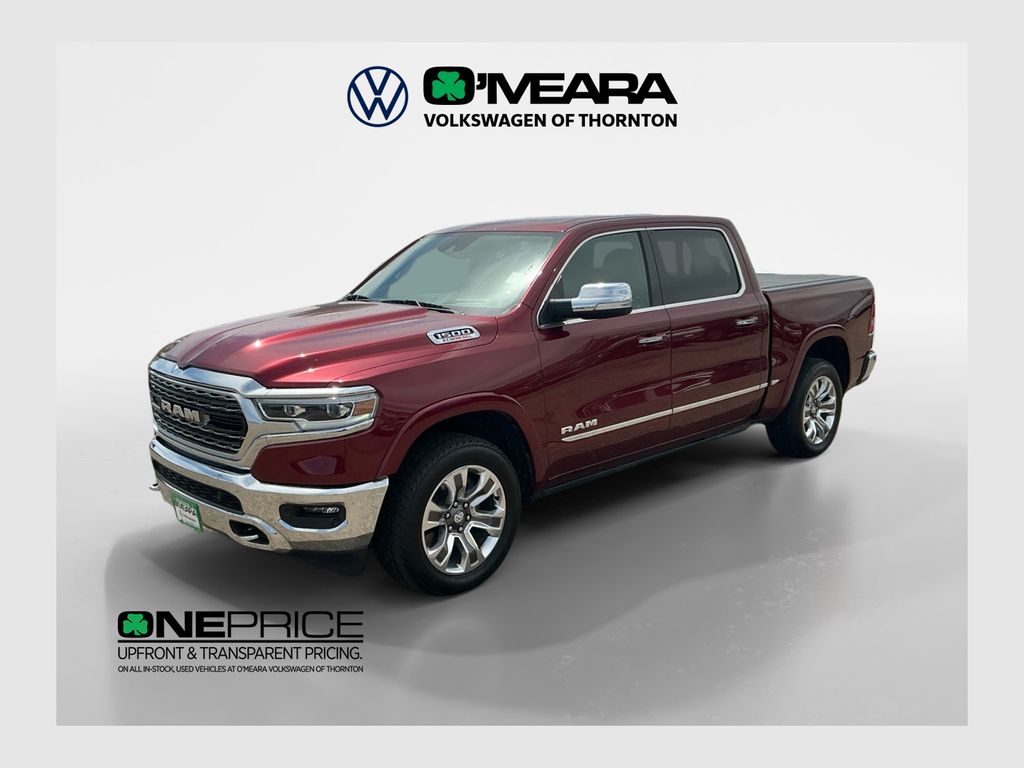 Delmonico Red Pearlcoat 2022 RAM 1500 Limited Crew Cab 4WD Pickup Truck Four-Wheel Drive 8-Speed Automatic