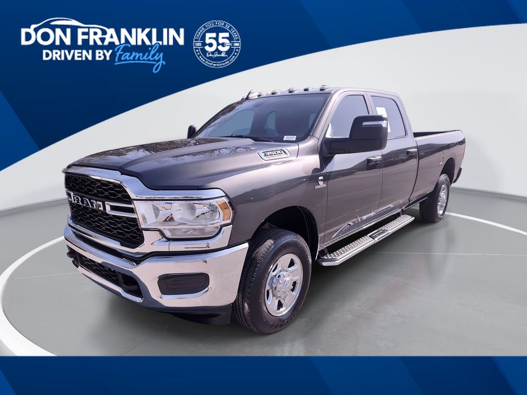 Gray (Granite Crystal Metallic Clearcoat) 2024 RAM 3500 Tradesman Crew Cab LB 4WD Pickup Truck Four-Wheel Drive 6-Speed Automatic