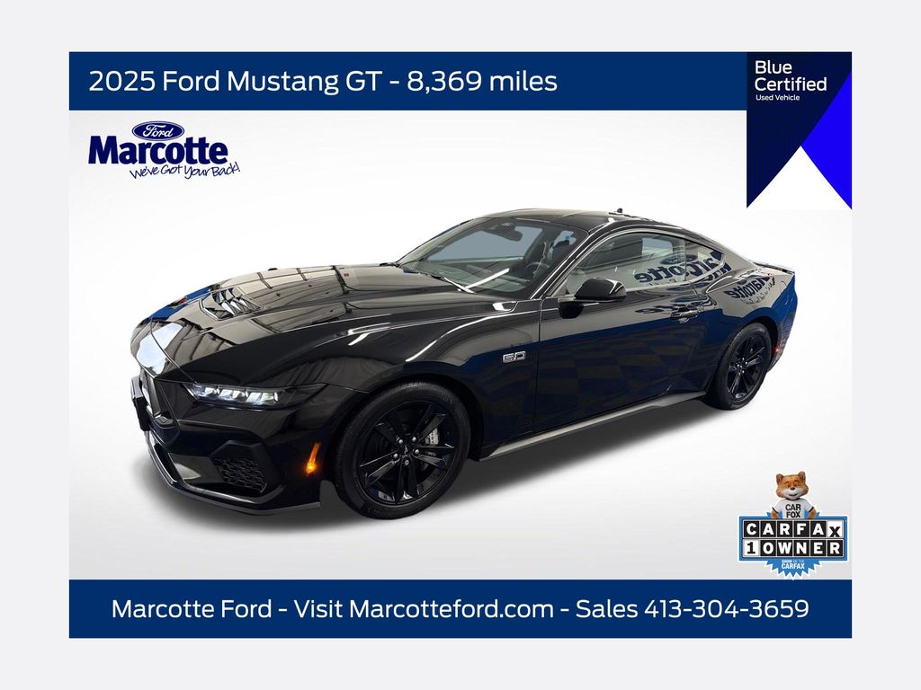 Shadow Black 2025 Ford Mustang Coupe Rear-Wheel Drive 6-Speed Manual
