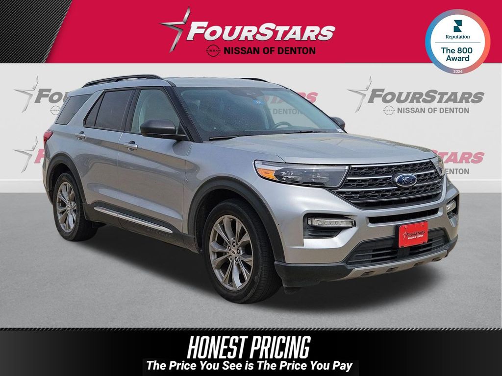 Iconic Silver Metallic 2022 Ford Explorer XLT RWD SUV / Crossover Rear-Wheel Drive Automatic