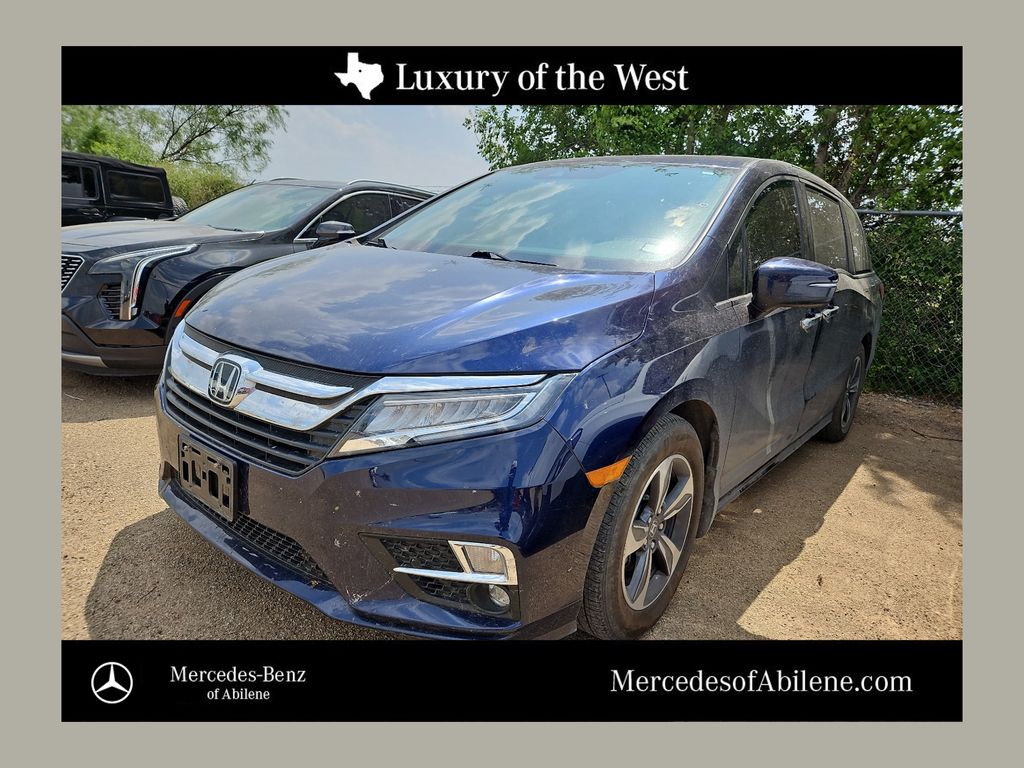 Blue 2020 Honda Odyssey Touring FWD Minivan Front-Wheel Drive Automatic