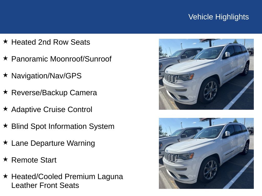 2019 Jeep Grand Cherokee Summit 4x4