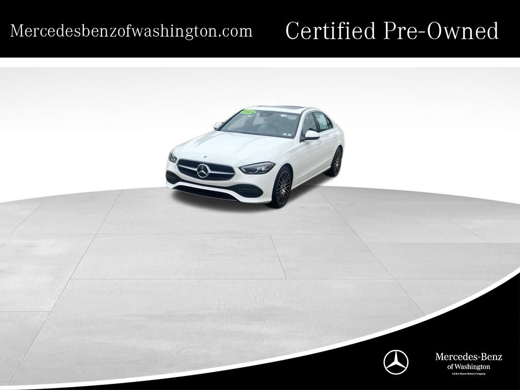 Polar White 2024 Mercedes-Benz C-Class Sedan All-Wheel Drive 9-Speed Automatic
