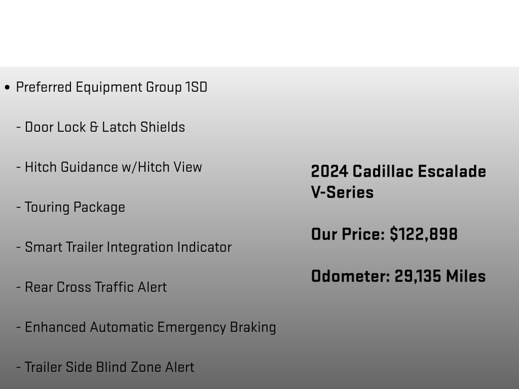 2024 Cadillac Escalade V-Series Black at Carlisle Cadillac Buick GMC