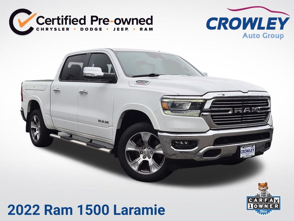 Bright White Clearcoat 2022 RAM 1500 Pickup Truck Four-Wheel Drive 8-Speed Automatic