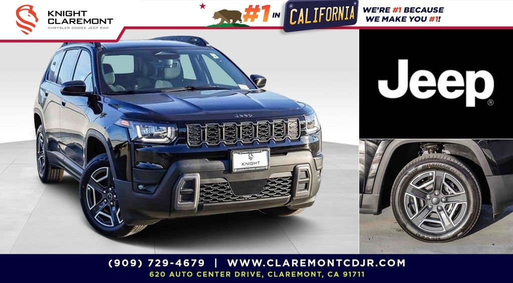 Diamond Black Crystal Pearlcoat 2026 Jeep Cherokee SUV / Crossover Four-Wheel Drive Continuously Variable Transmission