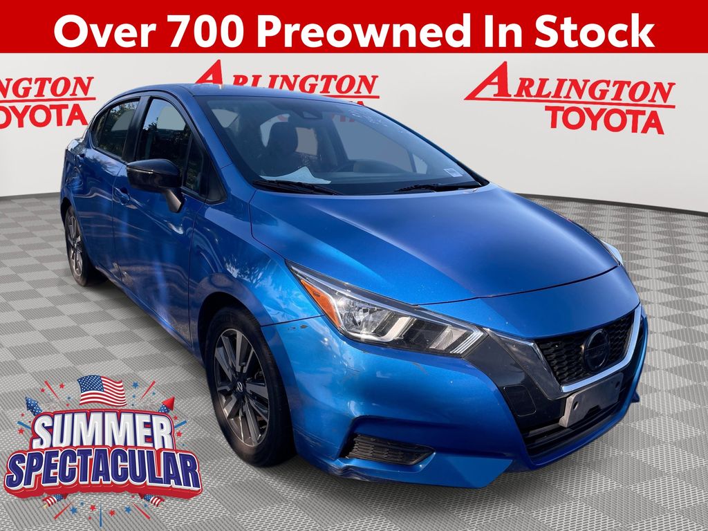 Electric Blue Metallic 2021 Nissan Versa Sedan Front-Wheel Drive Continuously Variable Transmission