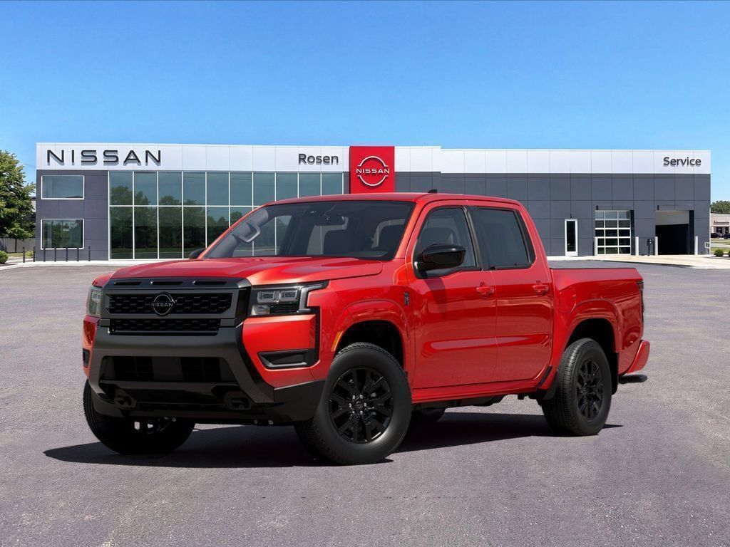 Red Alert 2026 Nissan Frontier Pickup Truck Four-Wheel Drive 9-Speed Automatic Overdrive