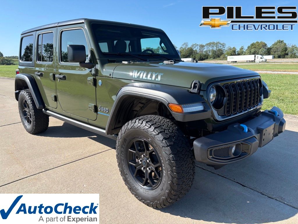 Sarge Green Clearcoat 2024 Jeep Wrangler 4xe SUV / Crossover Four-Wheel Drive 8-Speed Automatic