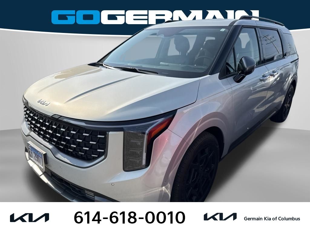 White (Ivory Silver) 2025 Kia Carnival Hybrid Minivan Front-Wheel Drive 6-Speed Automatic