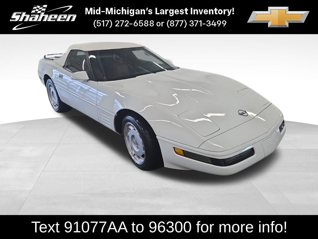 White 1991 Chevrolet Corvette Convertible Rear-Wheel Drive Automatic