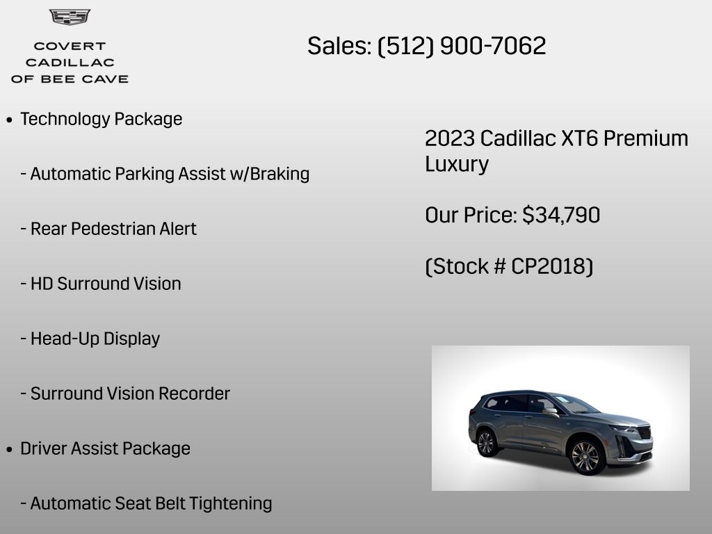 Used Car 2023 Cadillac Xt6  Premium Luxury For Sale Under $35,000 In Austin, Texas