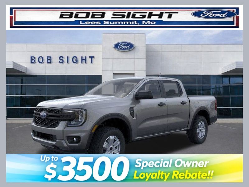 Carbonized Gray Metallic 2025 Ford Ranger XL SuperCrew 4WD Pickup Truck Four-Wheel Drive Automatic