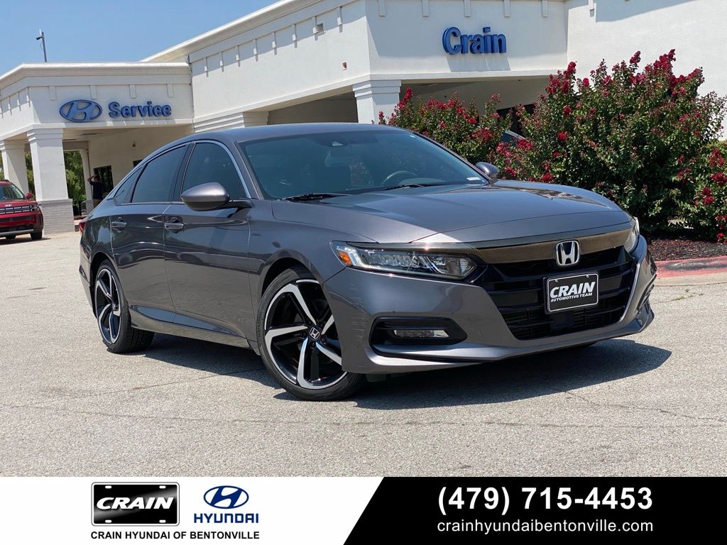 Gray (Modern Steel Metallic) 2018 Honda Accord Sedan Front-Wheel Drive Continuously Variable Transmission