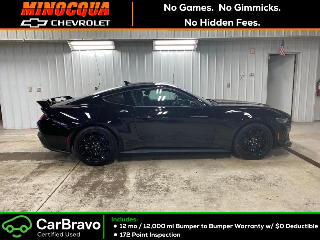 Shadow Black 2024 Ford Mustang Coupe Rear-Wheel Drive 6-Speed Manual