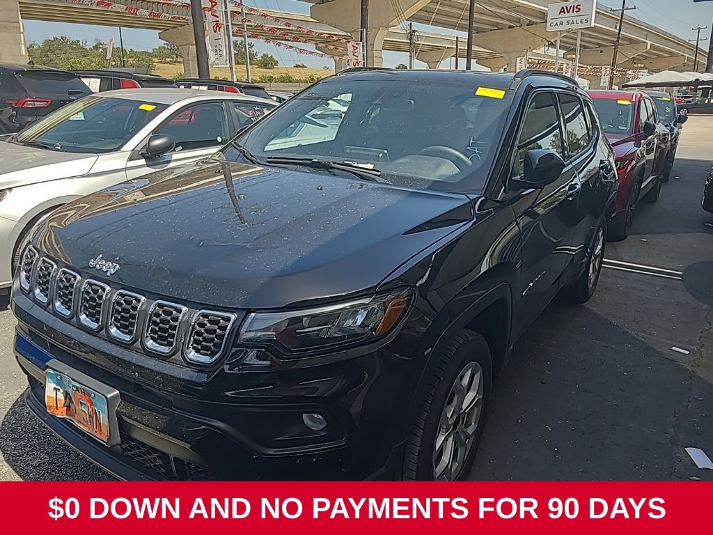 Diamond Black Crystal Pearlcoat 2025 Jeep Compass SUV / Crossover Four-Wheel Drive 8-Speed Automatic