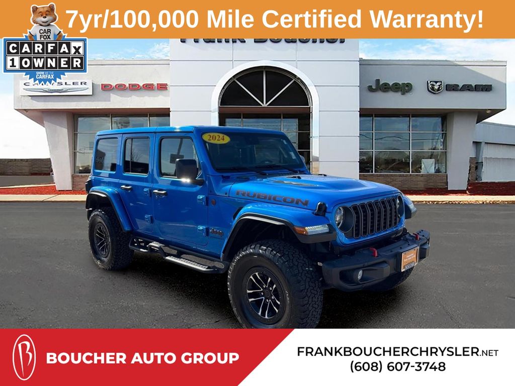 Hydro Blue Pearlcoat 2024 Jeep Wrangler Rubicon X 4-Door 4WD SUV / Crossover Four-Wheel Drive 8-Speed Automatic
