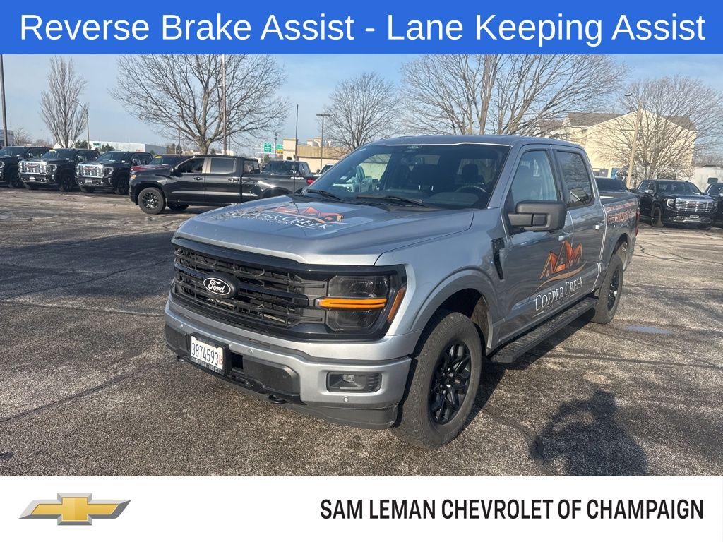 Silver Metallic 2024 Ford F-150 XLT SuperCrew 4WD Pickup Truck Four-Wheel Drive Automatic