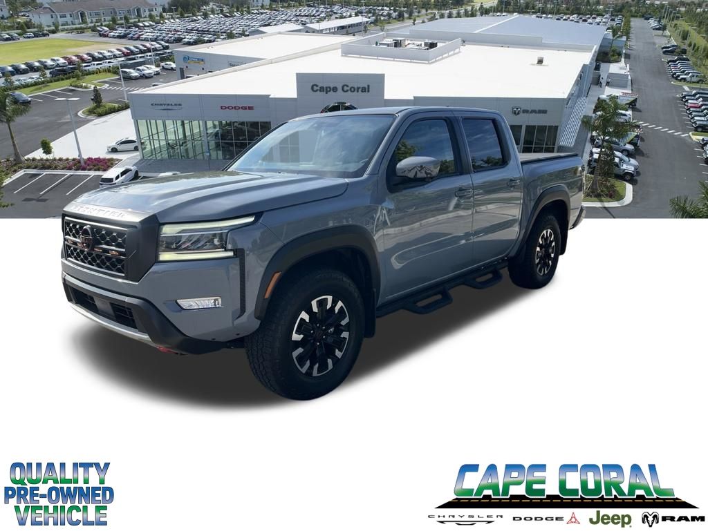 Boulder Gray Pearl 2024 Nissan Frontier PRO-4X Crew Cab 4WD Pickup Truck Four-Wheel Drive 9-Speed Automatic Overdrive