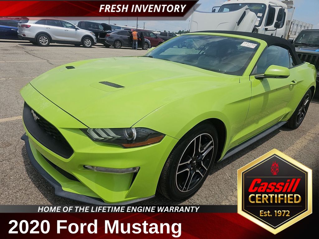 Green (Lime) 2020 Ford Mustang Convertible Rear-Wheel Drive Automatic