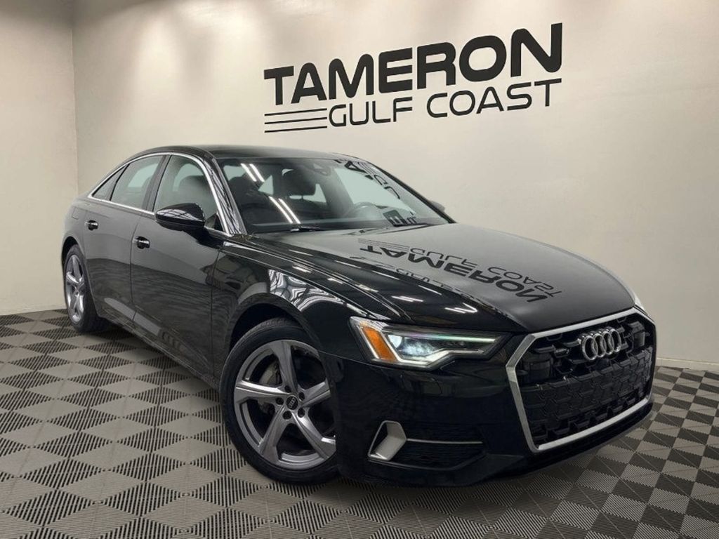 Mythos Black Metallic 2024 Audi A6 quattro Premium Plus 45 TFSI Sedan All-Wheel Drive 7-Speed Automatic