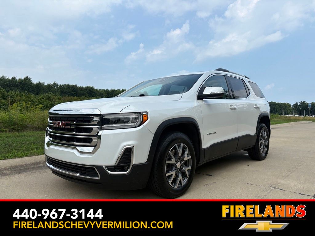 White Frost Tricoat 2023 GMC Acadia SUV / Crossover Four-Wheel Drive 9-Speed Automatic