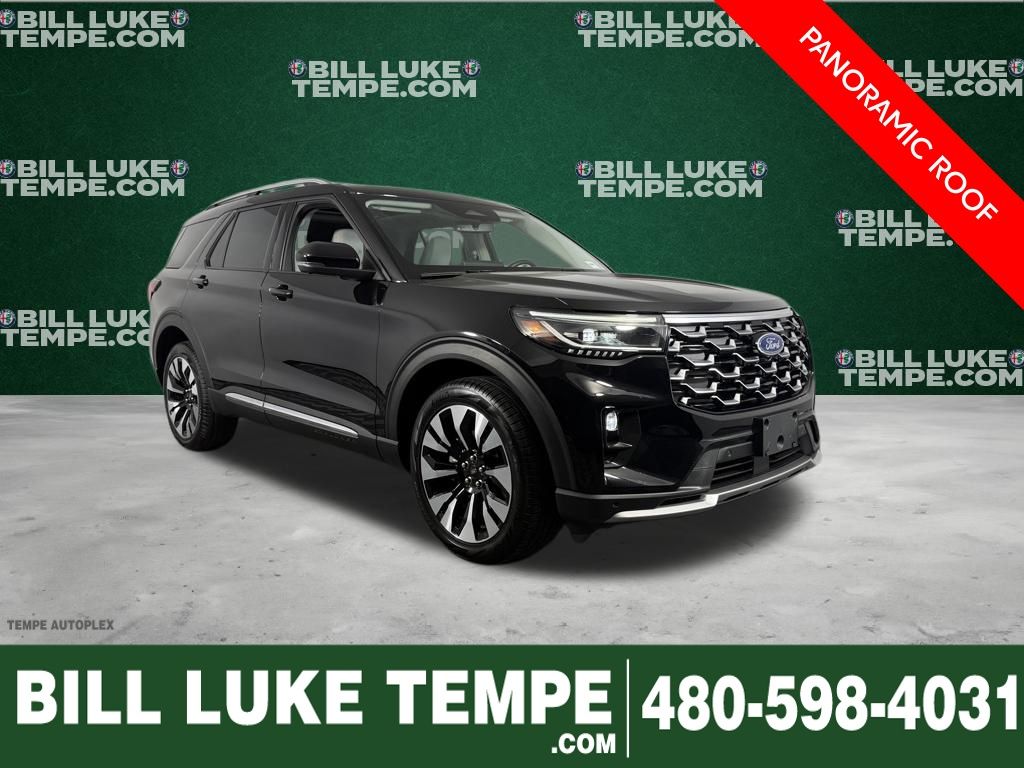 Black Metallic 2025 Ford Explorer Platinum AWD SUV / Crossover All-Wheel Drive Automatic