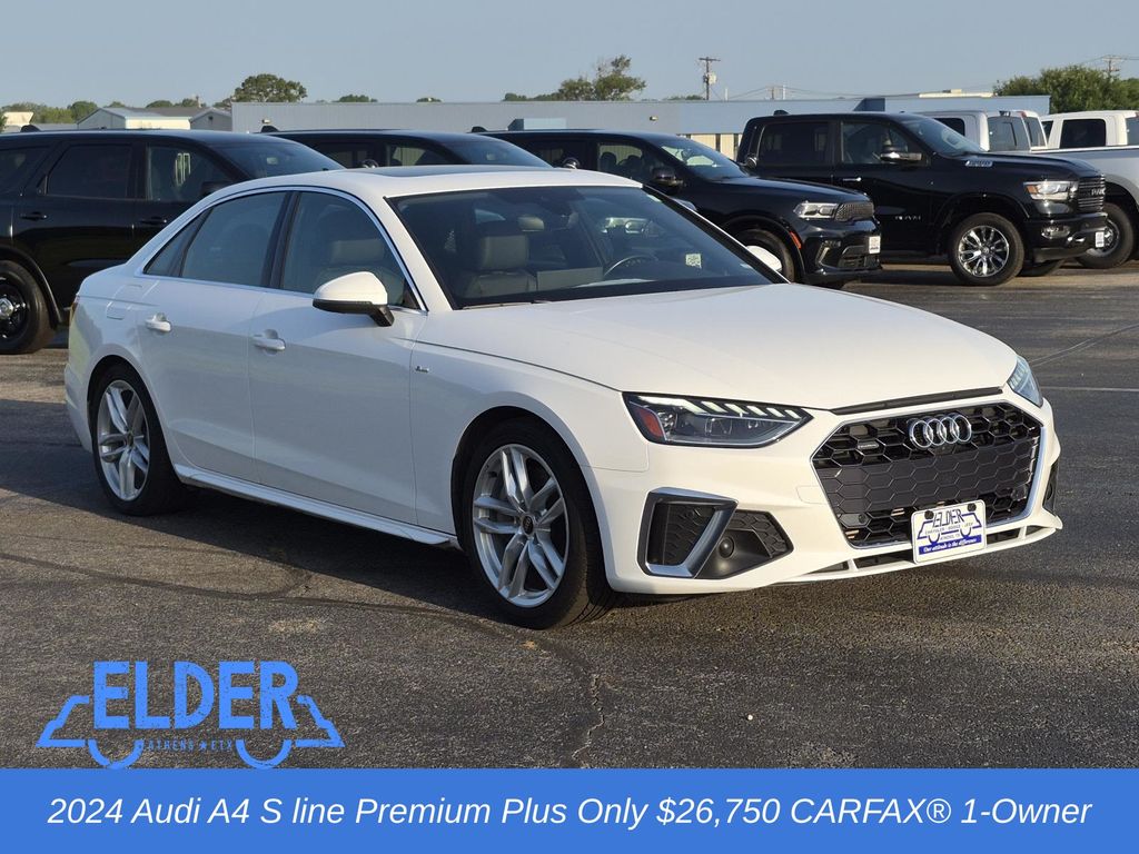White 2024 Audi A4 Sedan All-Wheel Drive 7-Speed Automatic