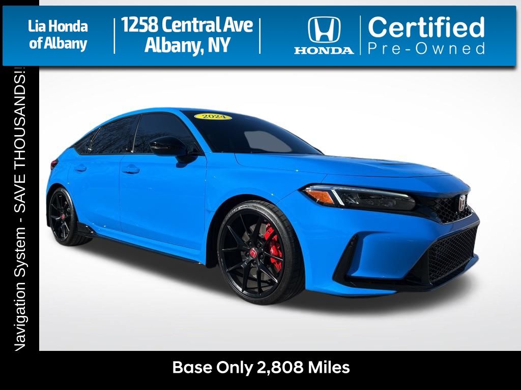 Boost Blue Pearl 2024 Honda Civic Type R FWD Hatchback Front-Wheel Drive 6-Speed Manual