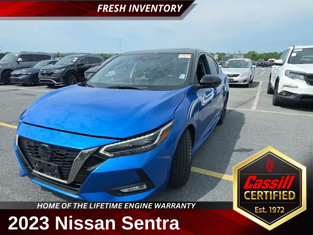 Electric Blue Metallic 2023 Nissan Sentra SR FWD Sedan Front-Wheel Drive Continuously Variable Transmission