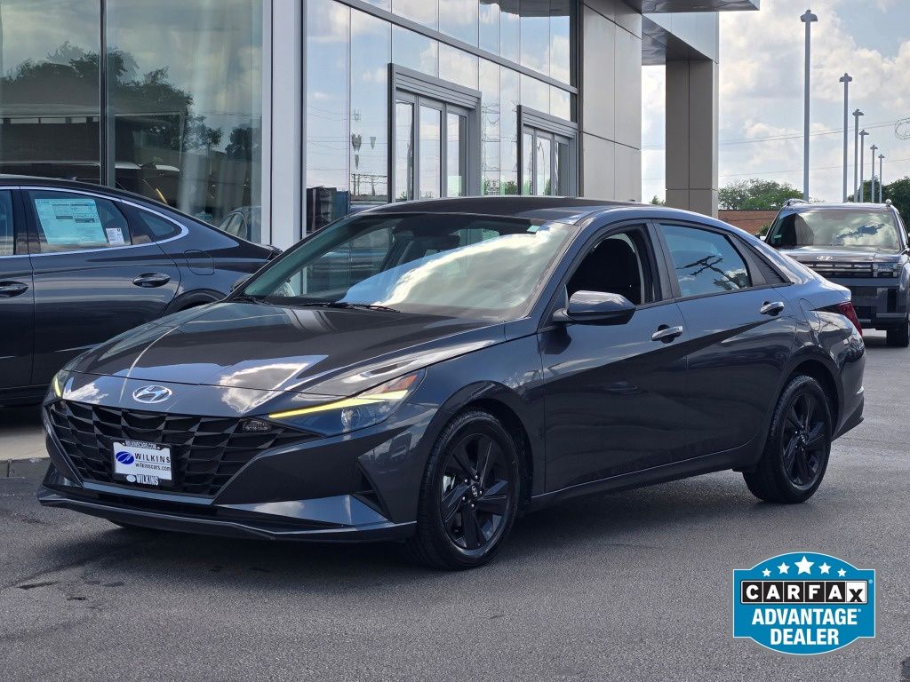 Portofino Gray 2021 Hyundai Elantra Sedan Front-Wheel Drive Continuously Variable Transmission