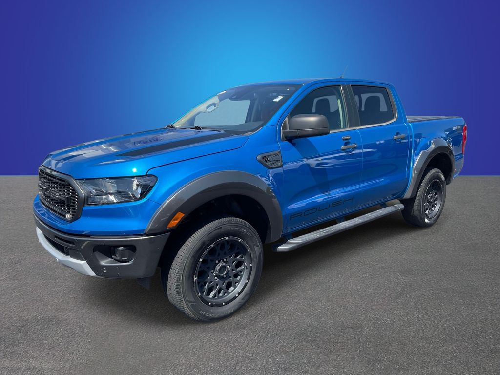 Blue Metallic 2021 Ford Ranger Pickup Truck Four-Wheel Drive Automatic