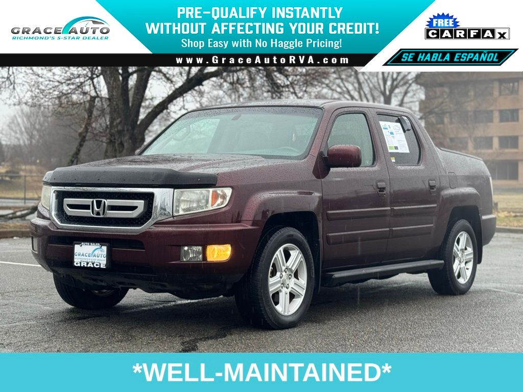 Dark Cherry Pearl 2010 Honda Ridgeline RTL Pickup Truck Four-Wheel Drive 5-Speed Automatic