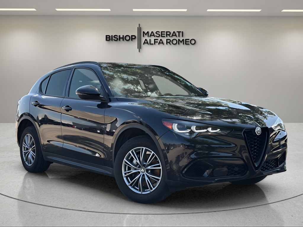 Vulcano Black Metallic 2024 Alfa Romeo Stelvio Sprint AWD SUV / Crossover All-Wheel Drive 8-Speed Automatic