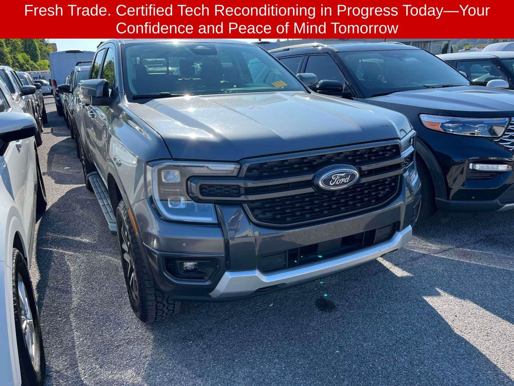 Gray Metallic 2025 Ford Ranger Pickup Truck Four-Wheel Drive Automatic