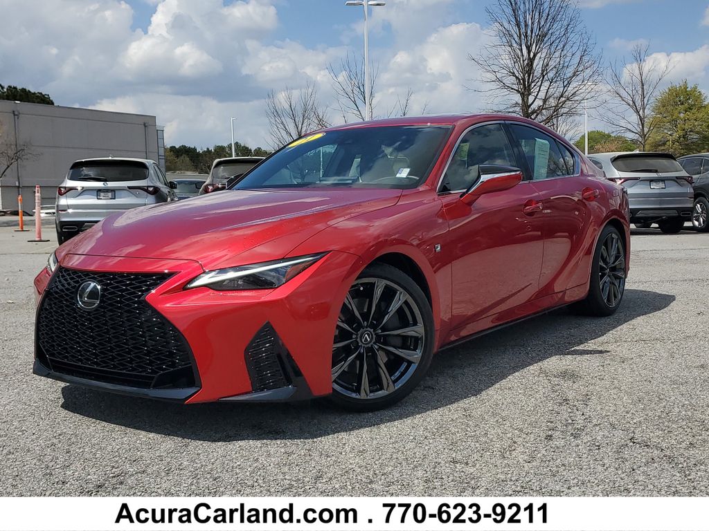 Infrared 2021 Lexus IS 350 F Sport RWD Sedan Rear-Wheel Drive 8-Speed Automatic