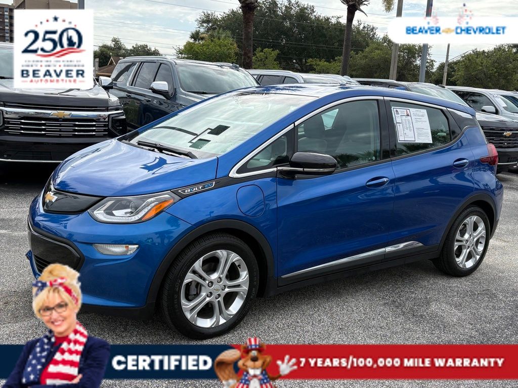 Blue Metallic 2019 Chevrolet Bolt EV Hatchback Front-Wheel Drive 1-Speed Automatic