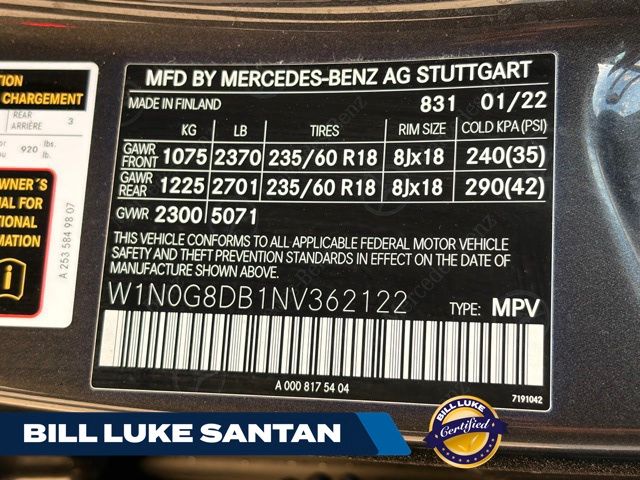 Graphite Gray Metallic 2022 Mercedes-Benz GLC SUV / Crossover Rear-Wheel Drive 9-Speed Automatic