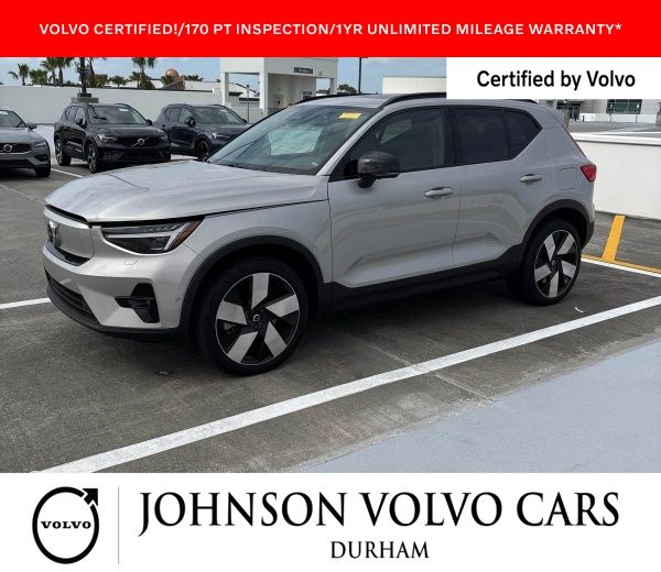 Silver Dawn Metallic 2023 Volvo XC40 Recharge Twin Ultimate eAWD SUV / Crossover All-Wheel Drive 1-Speed Automatic