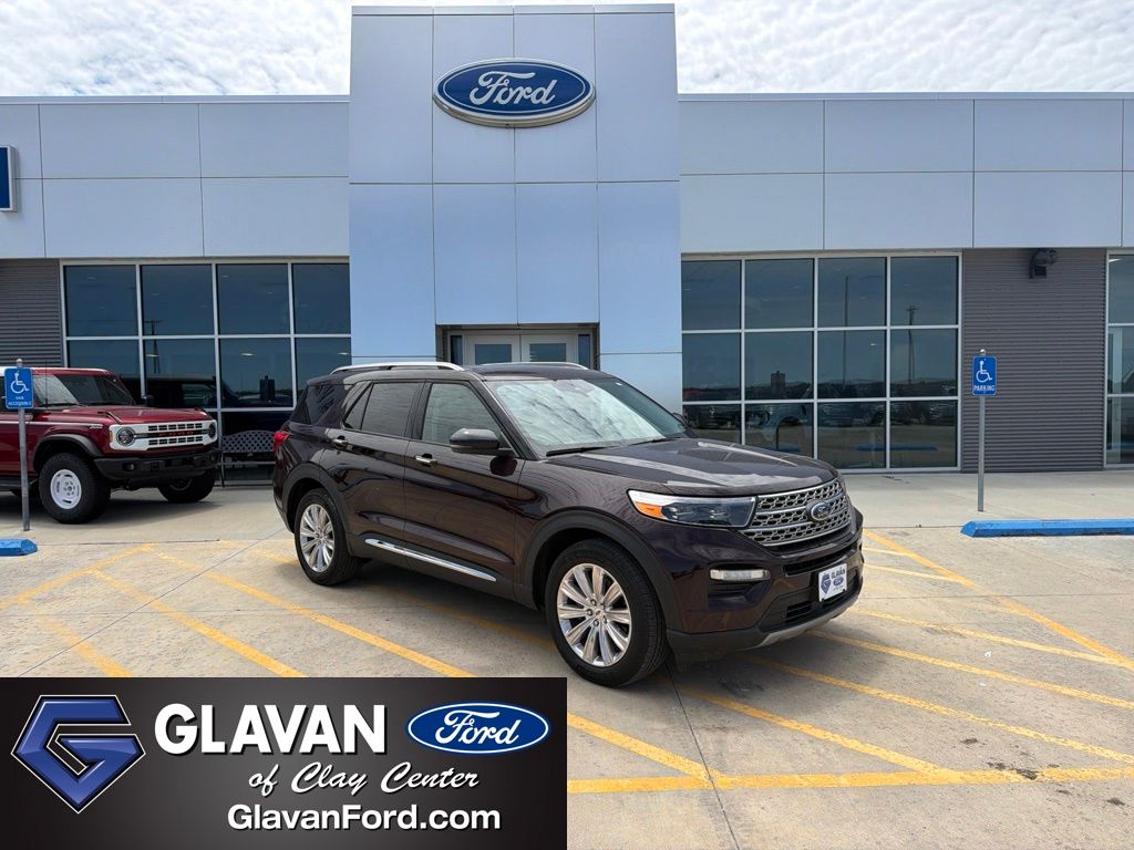 Red Metallic 2023 Ford Explorer Limited AWD SUV / Crossover All-Wheel Drive Automatic