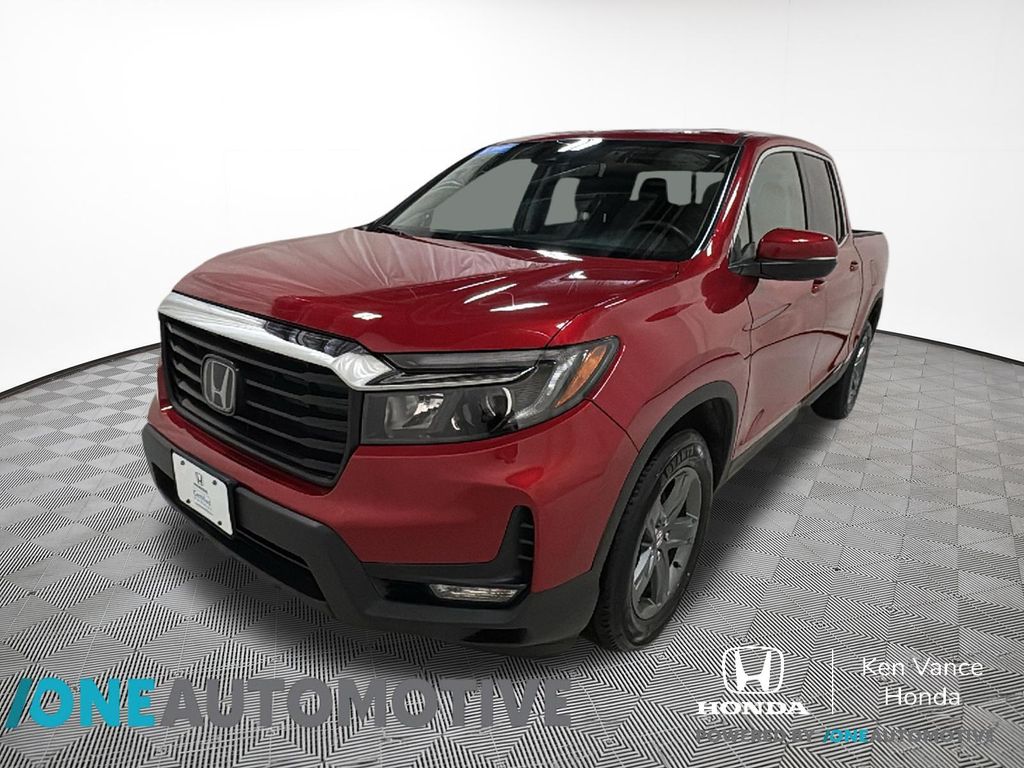 Red 2023 Honda Ridgeline RTL AWD Pickup Truck All-Wheel Drive 9-Speed Automatic